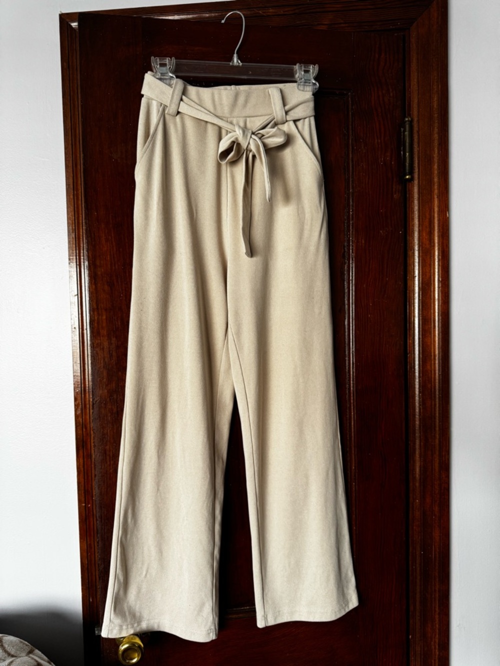 Mod Ref High-Waist Wide-Leg Pants - Cream